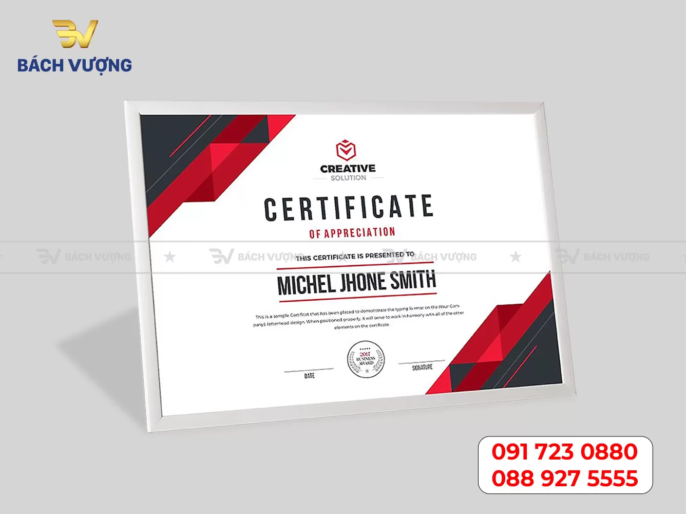 Mẫu giấy khen, chứng chỉ 09