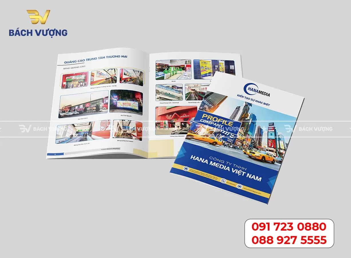 In catalogue giới thiệu sản phẩm