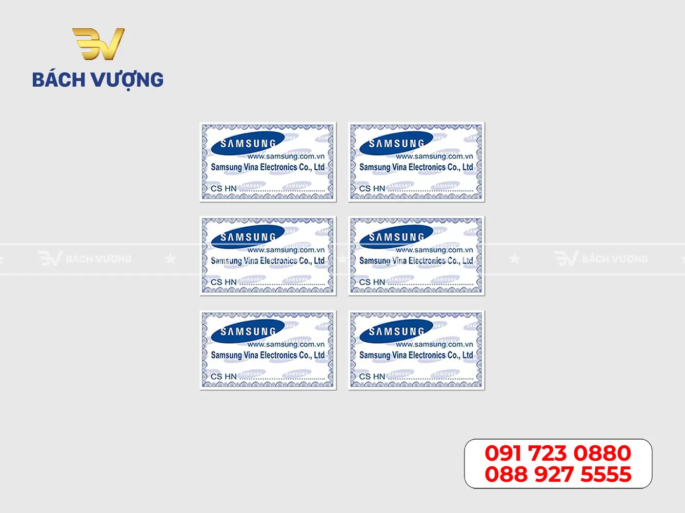 In tem bảo hành điện thoại