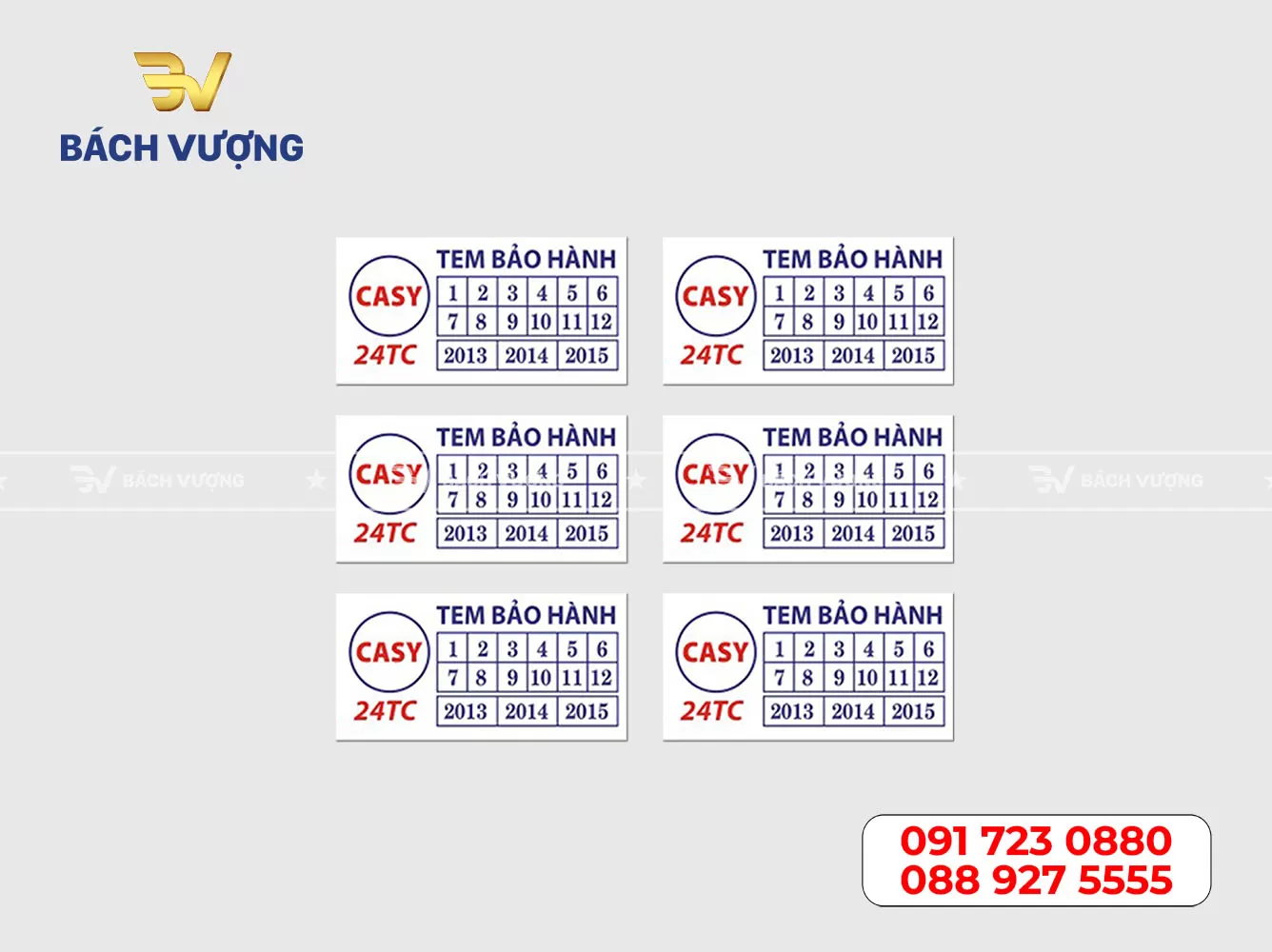 In tem bảo hành điện thoại