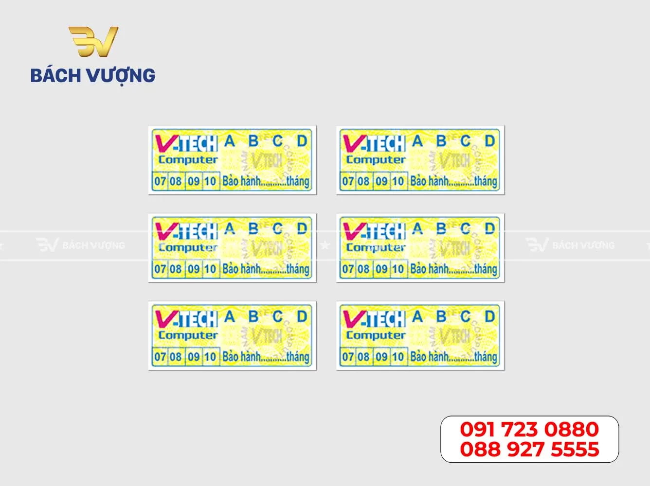 In tem bảo hành điện thoại