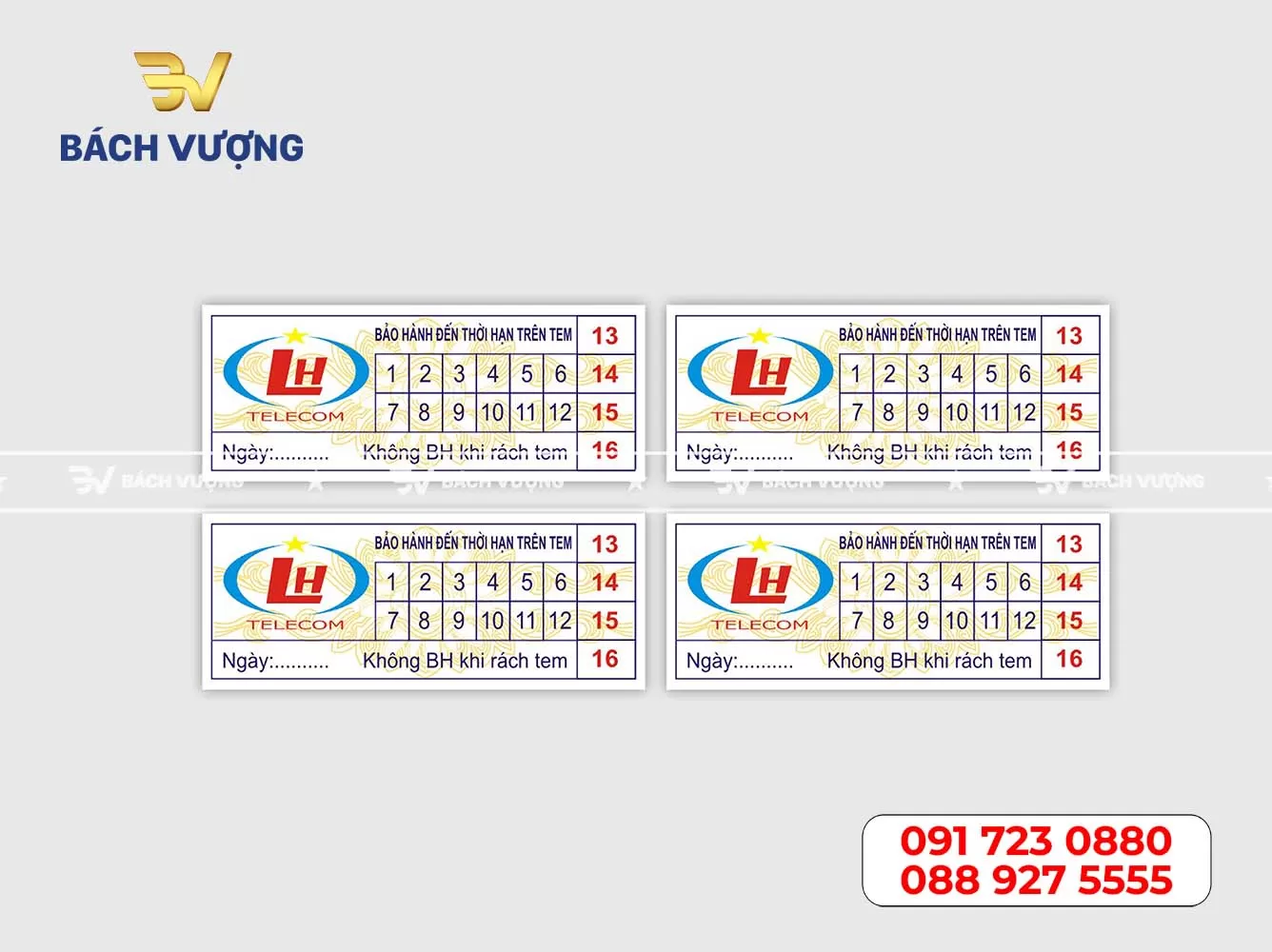 In tem bảo hành điện thoại