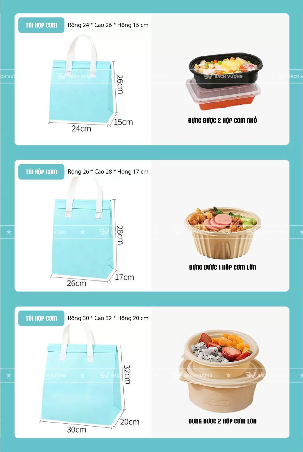 Mẫu t&uacute;i giữ nhiệt đựng thực phẩm - B&aacute;ch Vượng