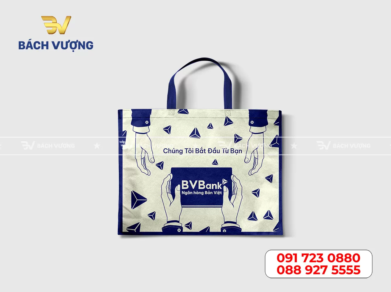 in túi vải không dệt ngân hàng
