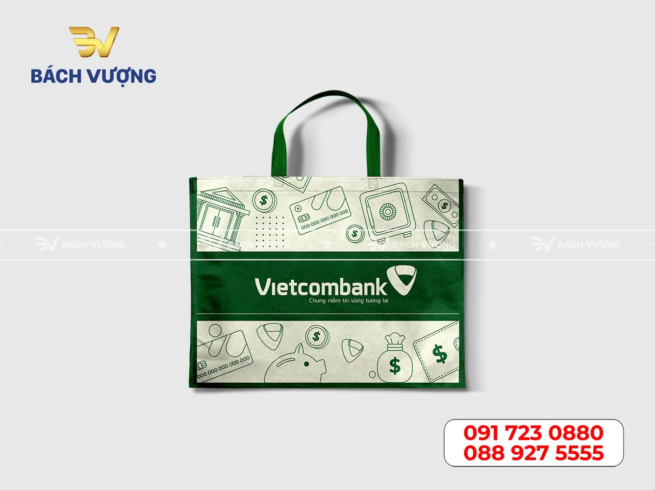 in túi vải không dệt ngân hàng