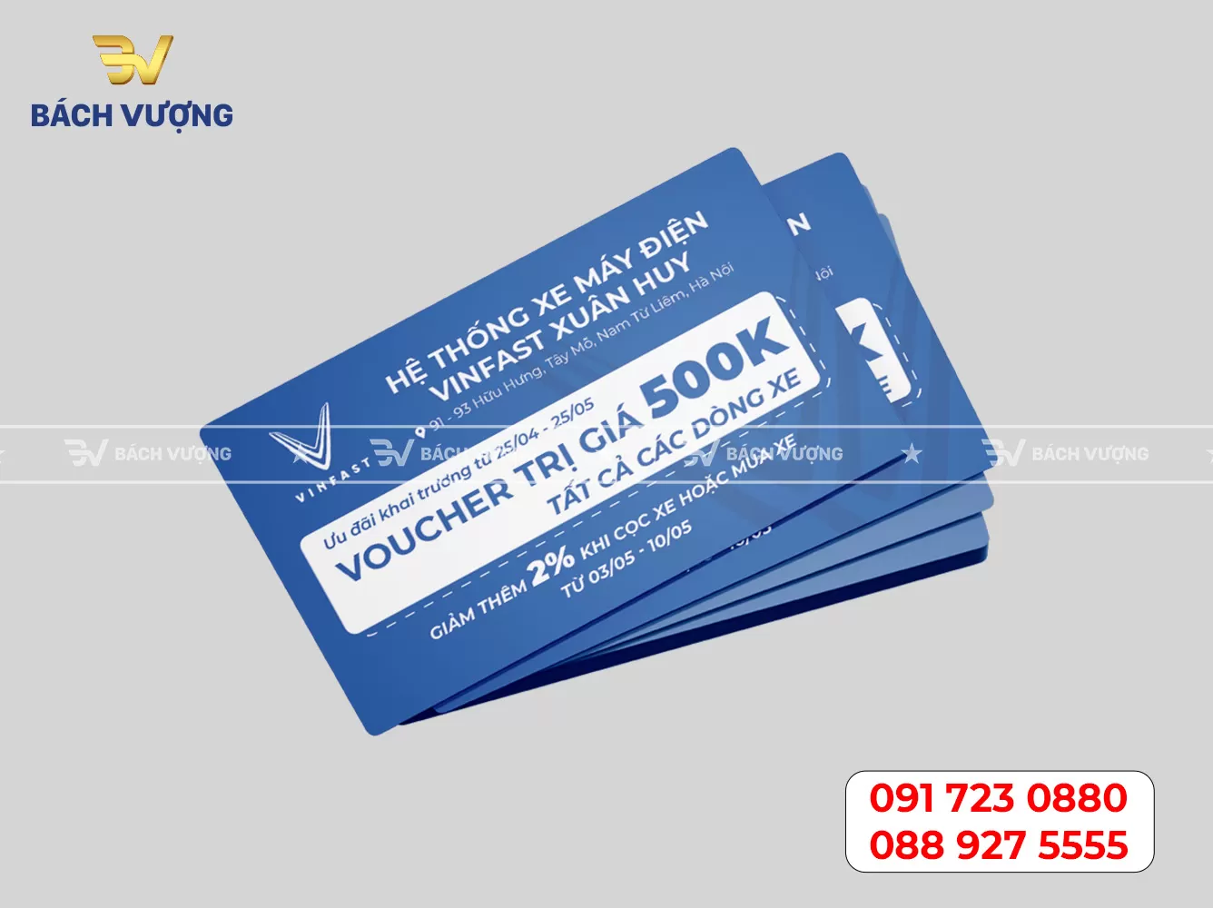 In voucher số lượng ít