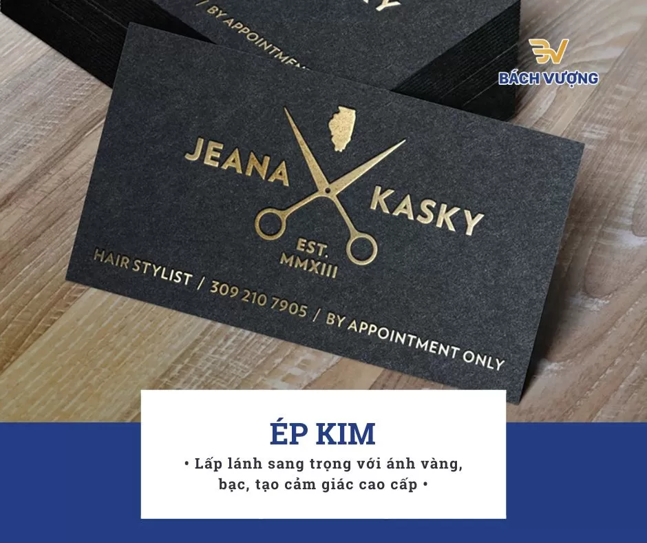 Mẫu card visit &eacute;p nhũ - B&aacute;ch Vượng