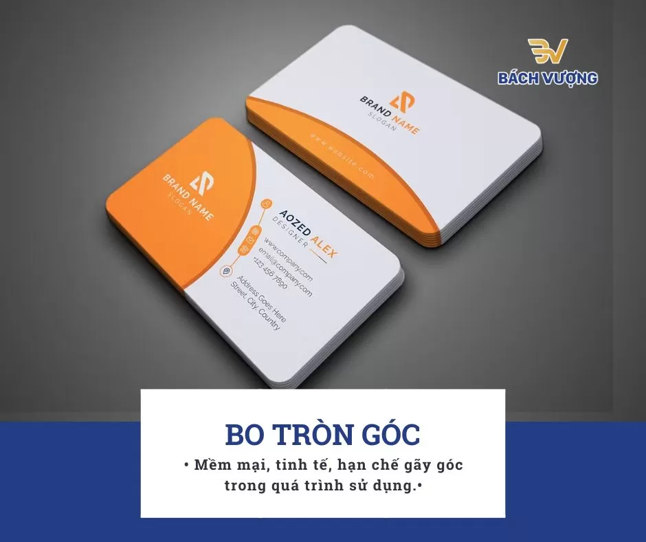 Dịch vụ bo g&oacute;c card visit tại B&aacute;ch Vượng