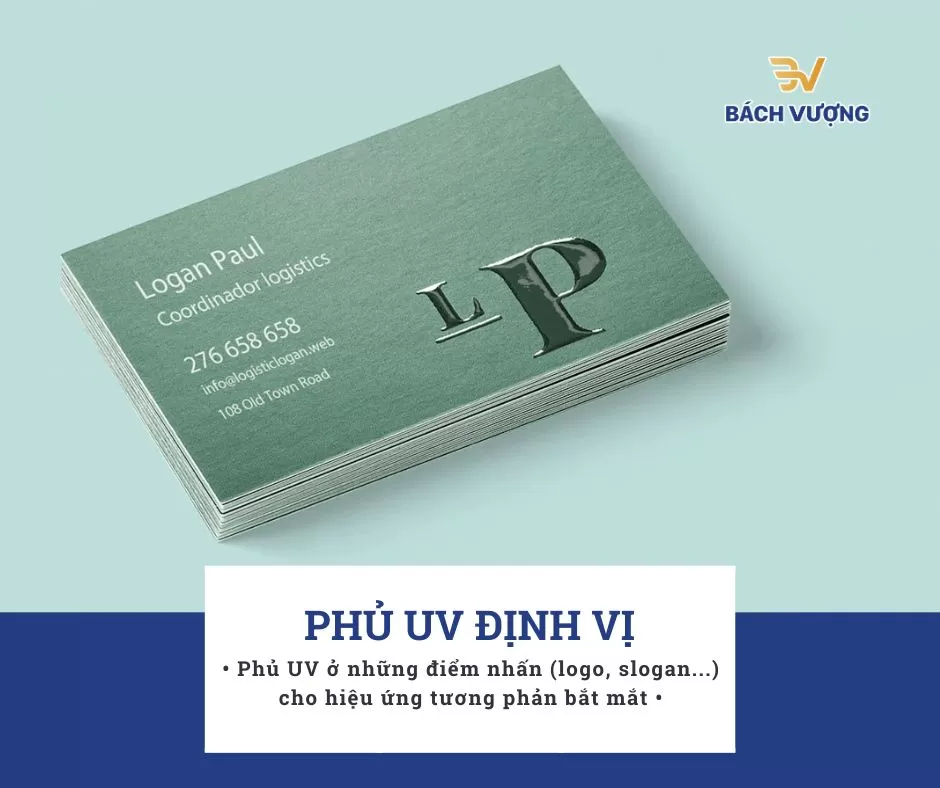 Kỹ thuật phủ UV định h&igrave;nh chuy&ecirc;n nghiệp tr&ecirc;n card visit tại B&aacute;ch Vượng