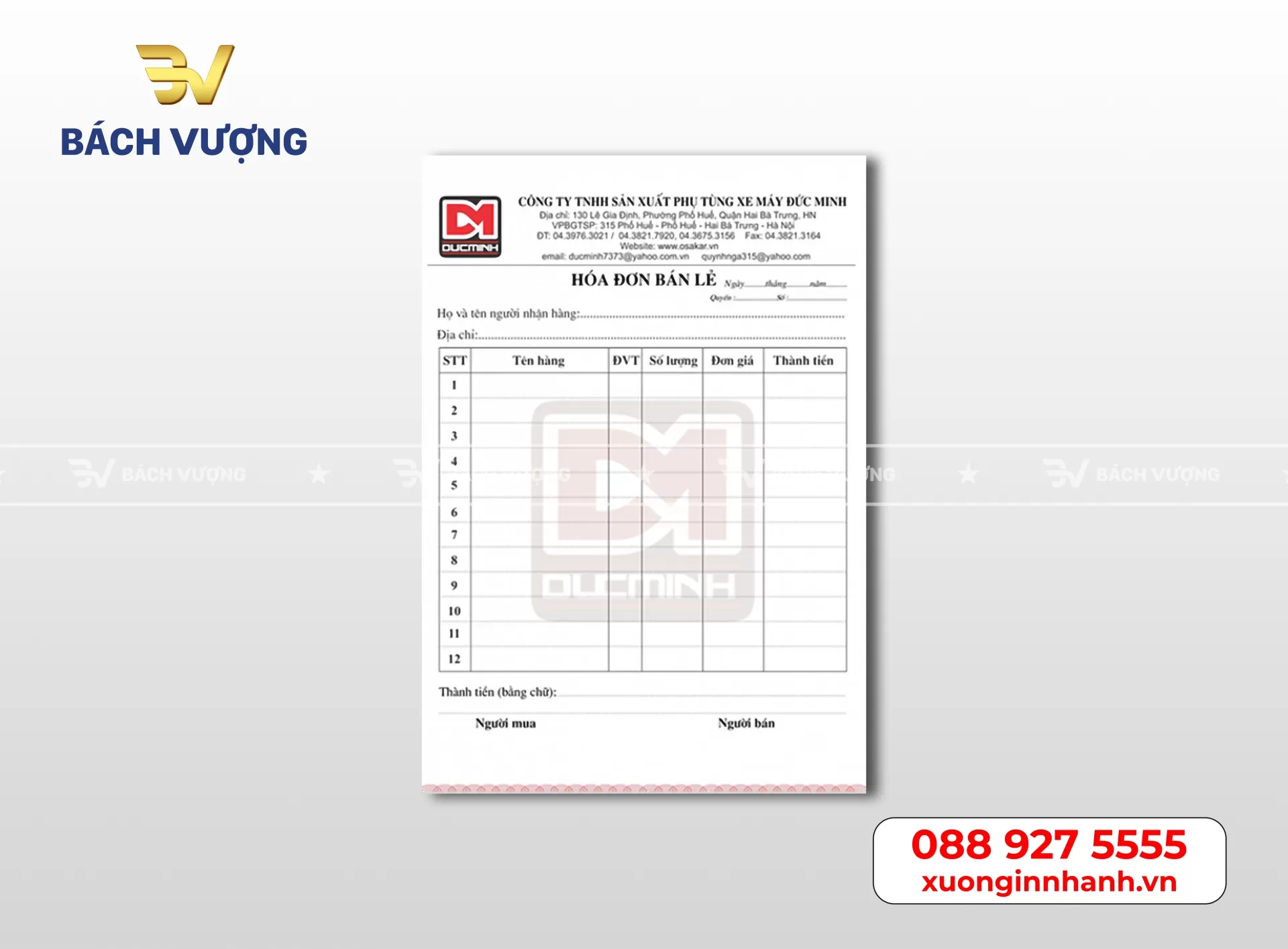 Dịch vụ in bộ nhận diện thương hiệu văn ph&ograve;ng - B&aacute;ch Vượng
