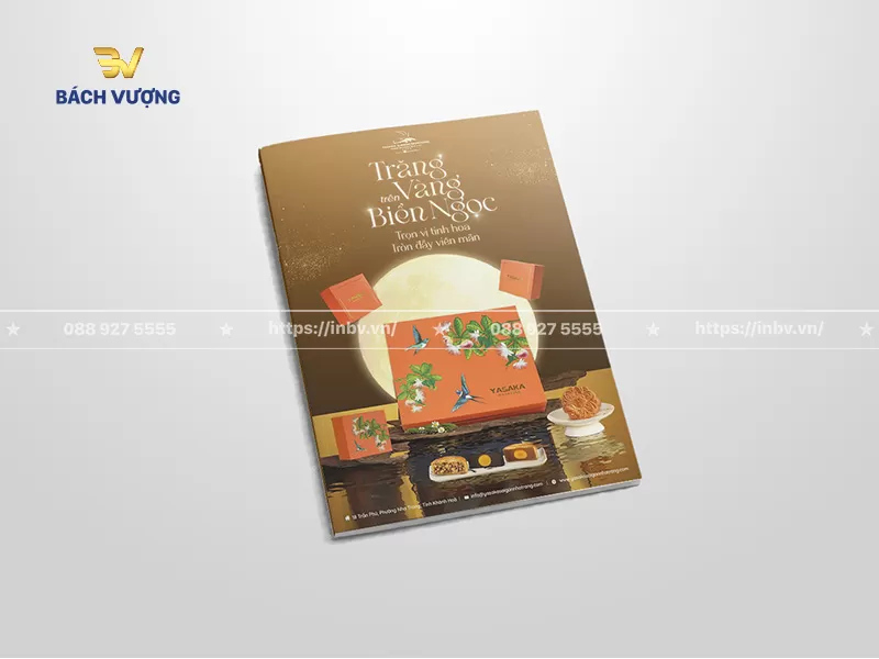 Mẫu catalogue b&aacute;nh trung thu hoạ tiết chim hạc