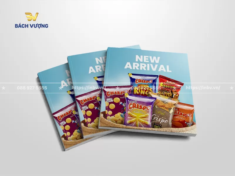 Mẫu catalogue bao b&igrave; thực phẩm đồ ăn vặt dạng t&uacute;i m&agrave;ng nh&ocirc;m