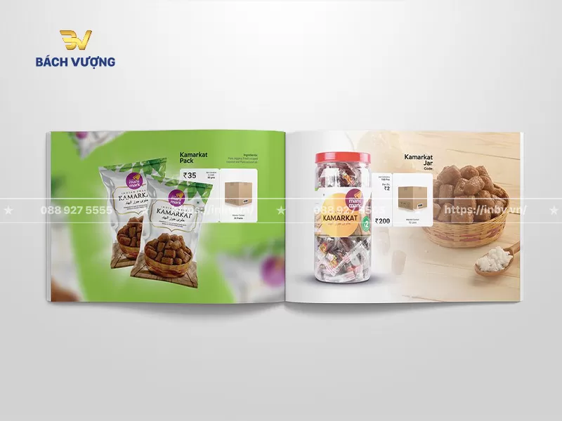 Mẫu catalogue bao b&igrave; thực phẩm kẹo & b&aacute;nh quy