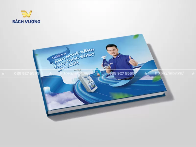 Mẫu catalogue b&igrave;a cứng d&ograve;ng sản phẩm tẩy rửa sinh học
