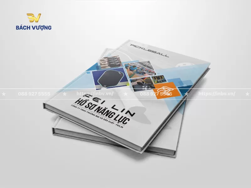 Mẫu catalogue b&igrave;a cứng giới thiệu năng lực c&ocirc;ng ty dụng cụ thể thao