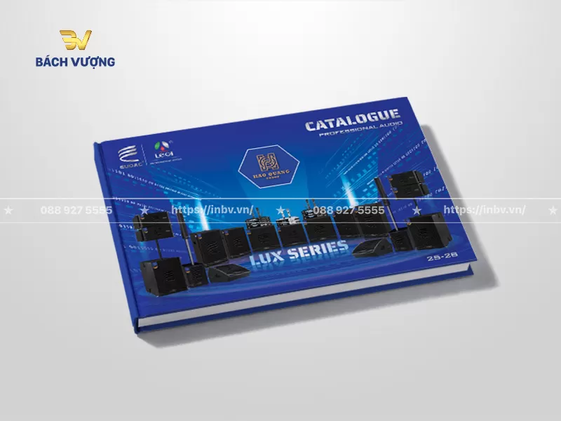 Mẫu catalogue b&igrave;a cứng thiết bị &acirc;m thanh chuy&ecirc;n nghiệp
