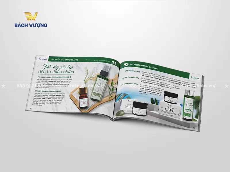 mẫu catalogue dịch vụ chăm s&oacute;c sức khỏe v&agrave; sắc đẹp, tập trung v&agrave;o d&ograve;ng sản phẩm mỹ phẩm organic thuần chay