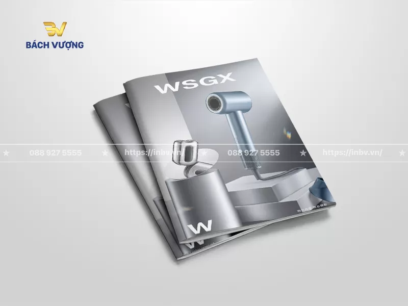 mẫu catalogue đồ gia dụng giới thiệu m&aacute;y sấy t&oacute;c th&ocirc;ng minh tone m&agrave;u x&aacute;m bạc metallic sang trọng