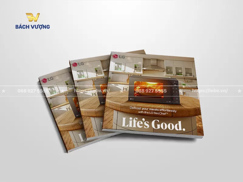 mẫu catalogue đồ gia dụng khổ vu&ocirc;ng giới thiệu l&ograve; vi s&oacute;ng nổi bật