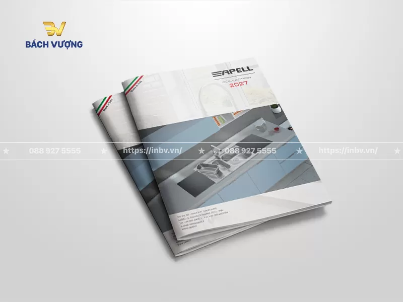 mẫu catalogue đồ gia dụng thiết kế b&igrave;a bộ sưu tập thiết bị nh&agrave; bếp phối cảnh căn bếp tone x&aacute;m-xanh trang nh&atilde;
