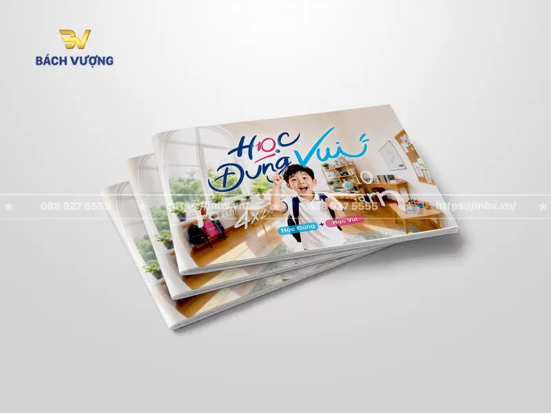 Mẫu catalogue gi&aacute;o dục khổ A5 ngang dạng cẩm nang