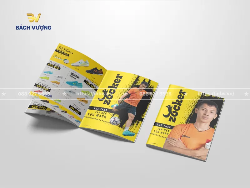 Mẫu catalogue gi&agrave;y thể thao tone v&agrave;ng đen năng động