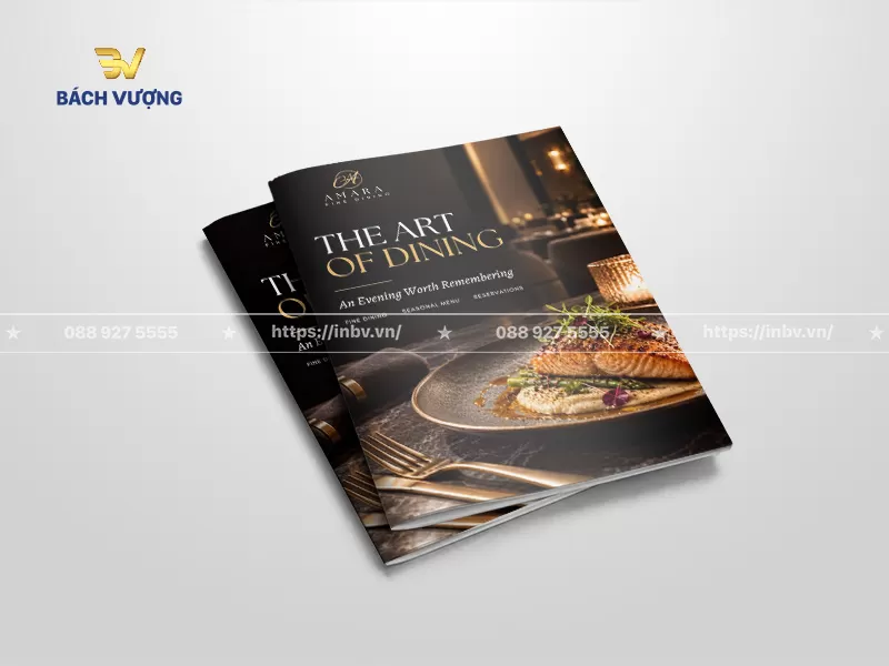 Mẫu catalogue luxury giới thiệu ẩm thực nh&agrave; h&agrave;ng
