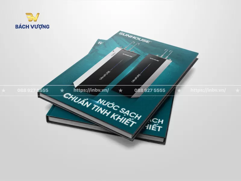 Mẫu catalogue m&aacute;y lọc nước tone xanh ngọc hiện đại