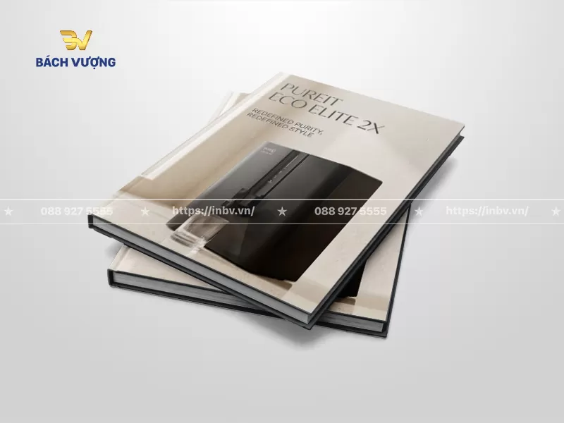 Mẫu catalogue m&aacute;y lọc nước b&igrave;a cứng phong c&aacute;ch tối giản