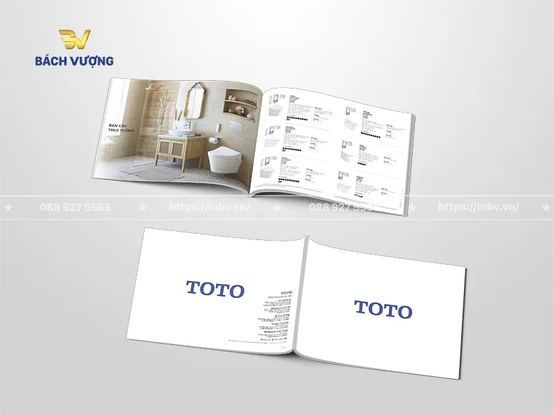 mẫu catalogue thiết bị vệ sinh TOTO giới thiệu bồn cầu treo tường hiện đại