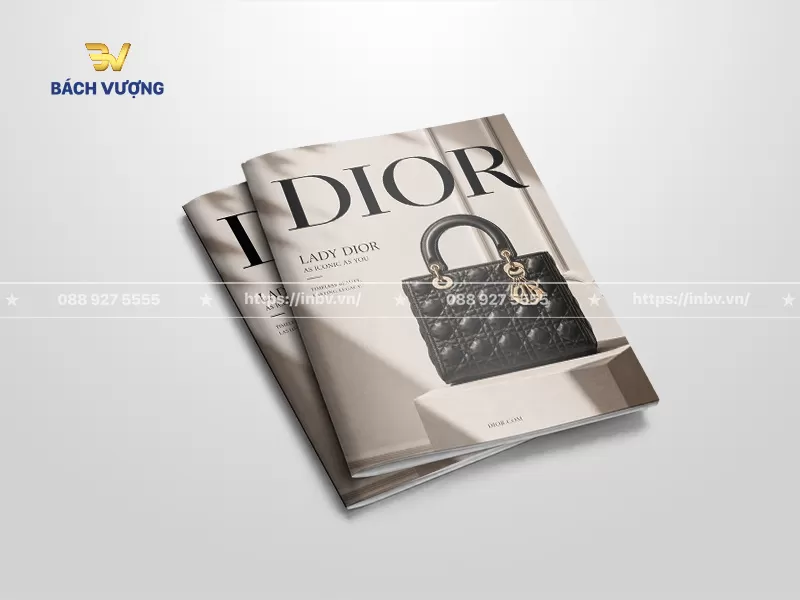 mẫu catalogue t&uacute;i x&aacute;ch d&aacute;ng đứng sang trọng, thiết kế b&igrave;a m&agrave;u kem x&aacute;m