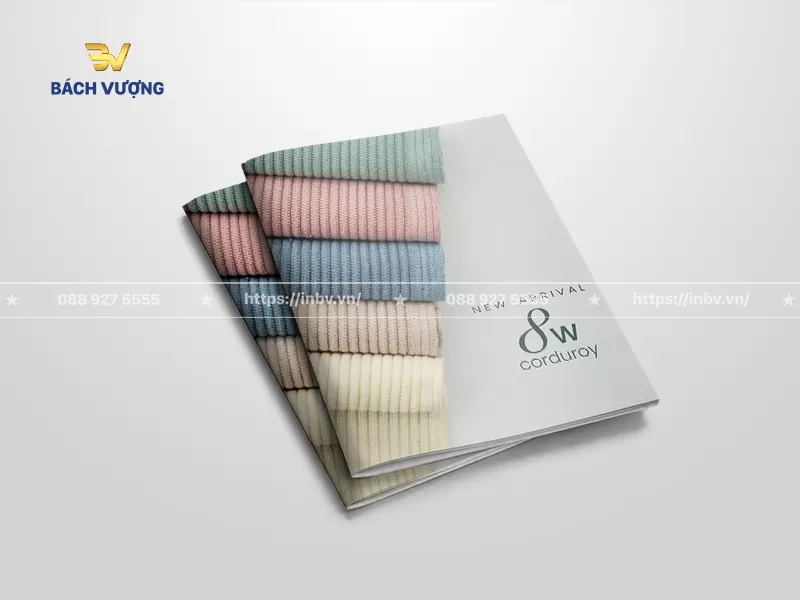 Mẫu catalogue bộ sưu tập vải nhung tăm mới