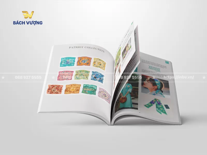 Mẫu catalogue vải lụa giới thiệu bộ sưu tập khăn qu&agrave;ng cổ