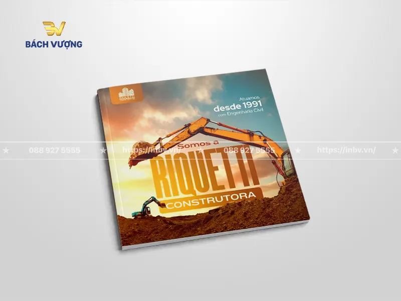 mẫu catalogue x&acirc;y dựng c&ocirc;ng ty cơ giới d&aacute;ng vu&ocirc;ng tone m&agrave;u cam đất mạnh mẽ