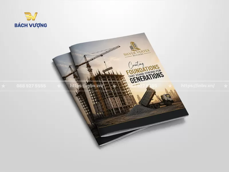 mẫu catalogue x&acirc;y dựng tone trầm mạnh mẽ