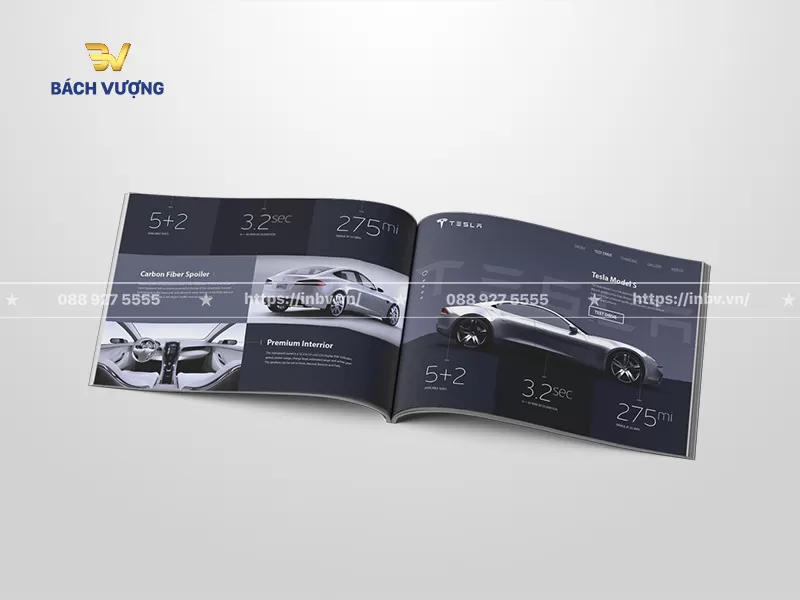 Thiết kế trang nội dung mẫu catalogue xe &ocirc; t&ocirc; điện c&oacute; th&ocirc;ng số kỹ thuật & &ocirc; h&igrave;nh ảnh nội thất trực quan
