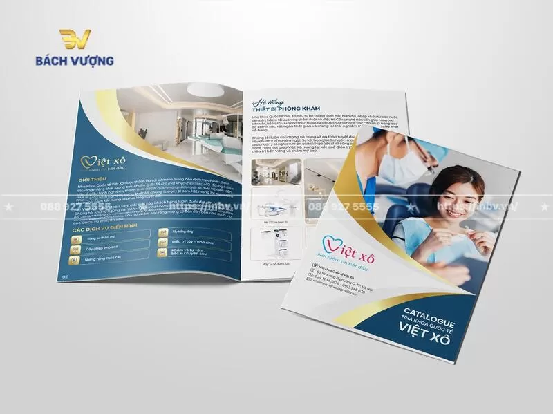 Mẫu catalogue ph&ograve;ng kh&aacute;m nha khoa quốc tế Việt X&ocirc;