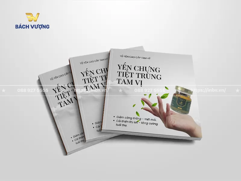 mẫu catalogue yến s&agrave;o nền trắng l&agrave;m nổi bật c&ocirc;ng dụng về mặt sức khỏe của sản phẩm