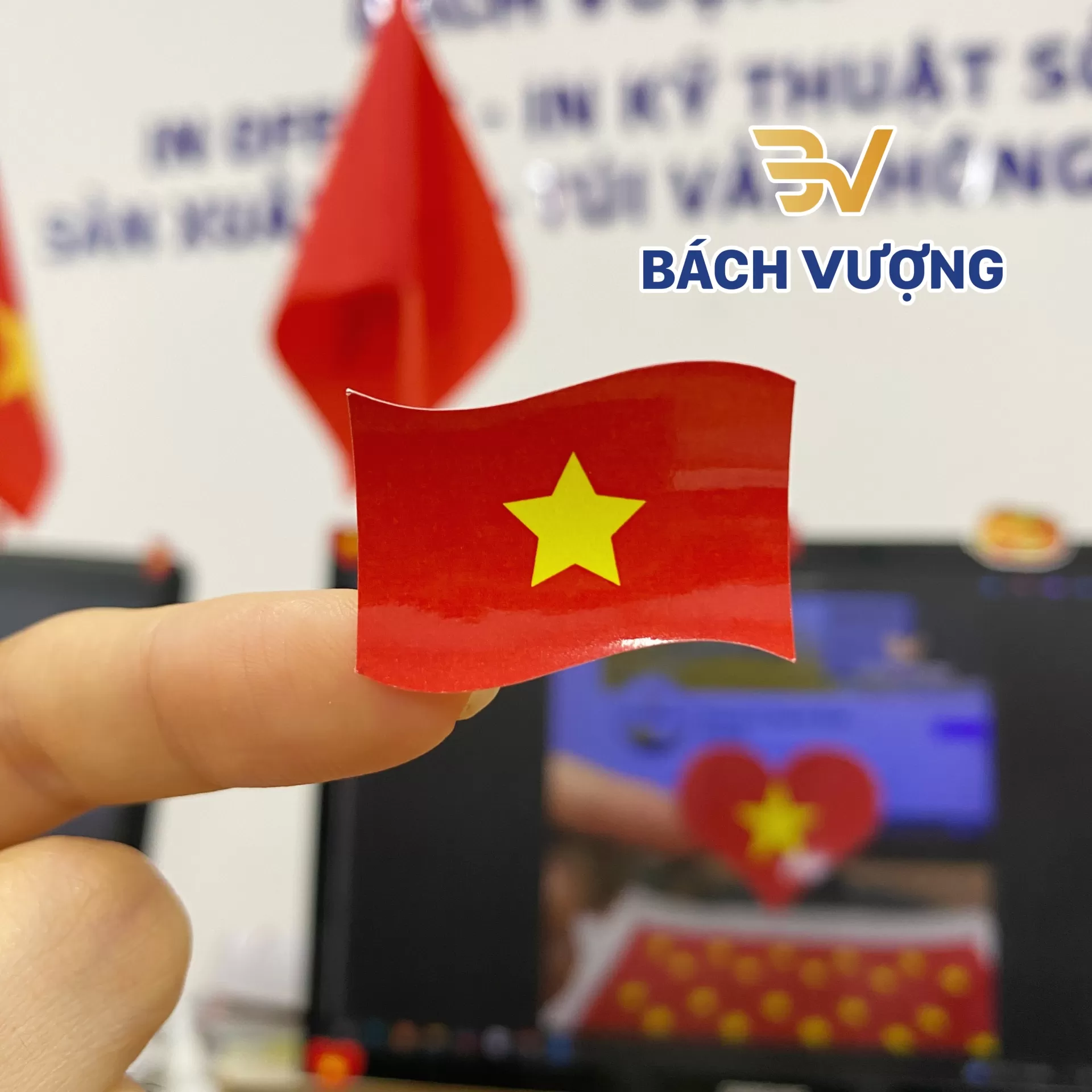 H&igrave;nh ảnh sticker thực tế thực hiện bởi B&aacute;ch Vượng