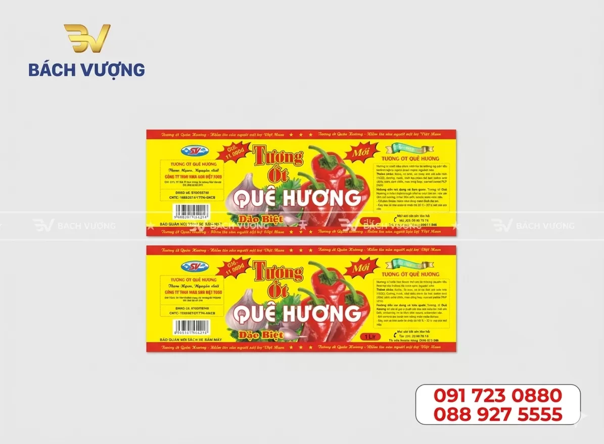 In tem decal nhựa đục - B&aacute;ch Vượng