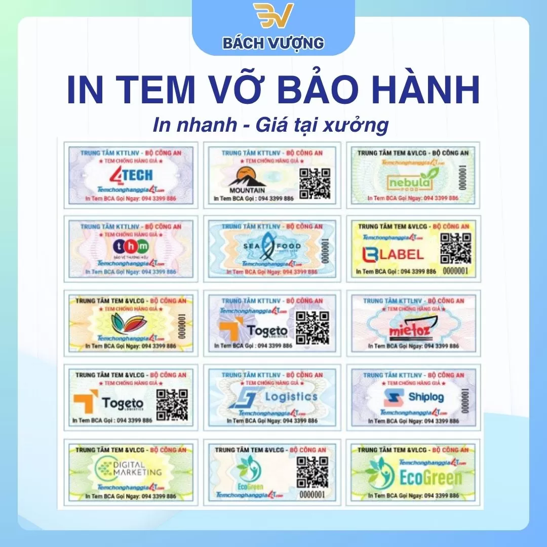 Dịch vụ in tem bảo h&agrave;nh gi&aacute; rẻ tại H&agrave; Nội - B&aacute;ch Vượng