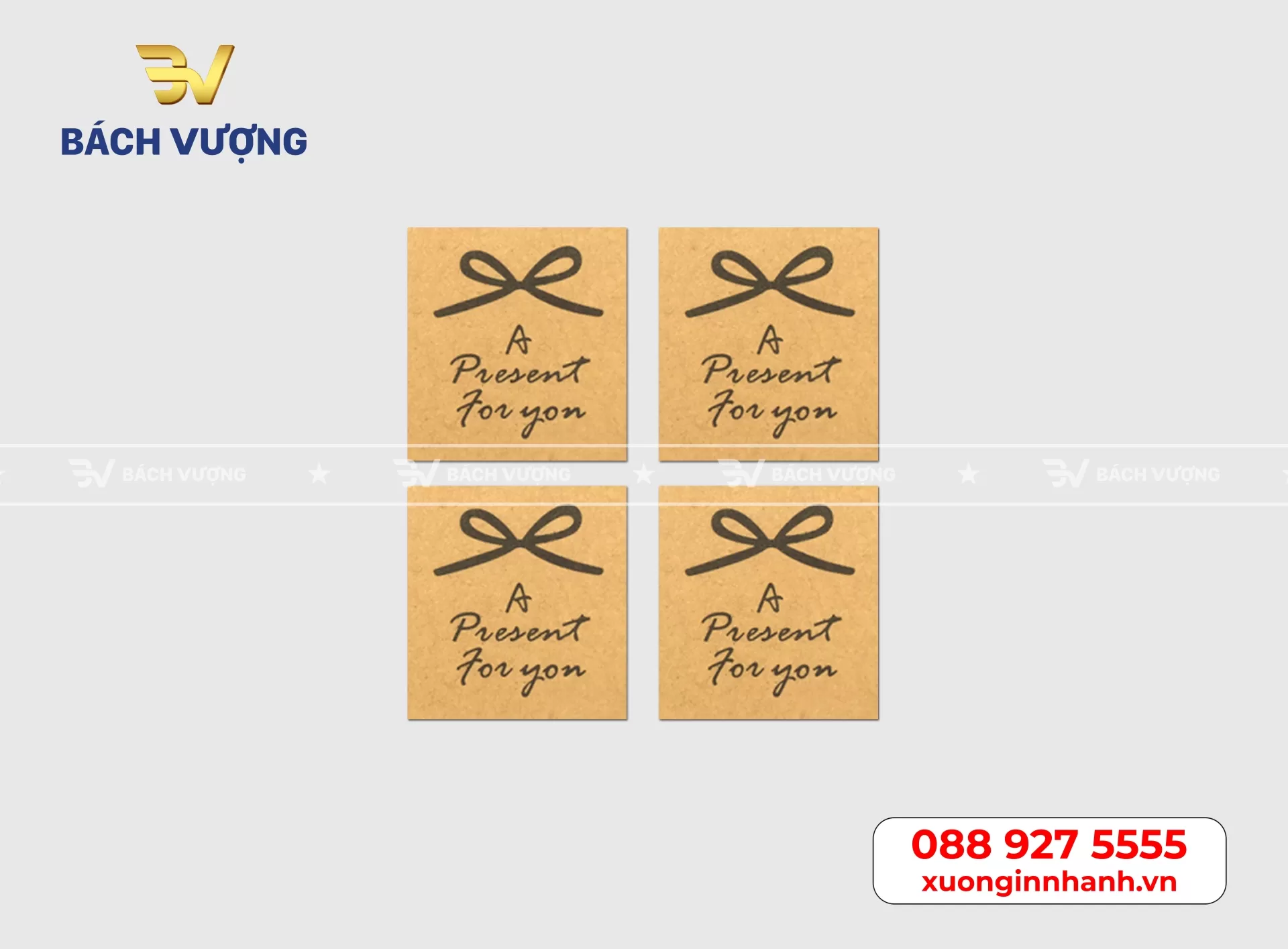 Dịch vụ in tem decal kraft - B&aacute;ch Vượng