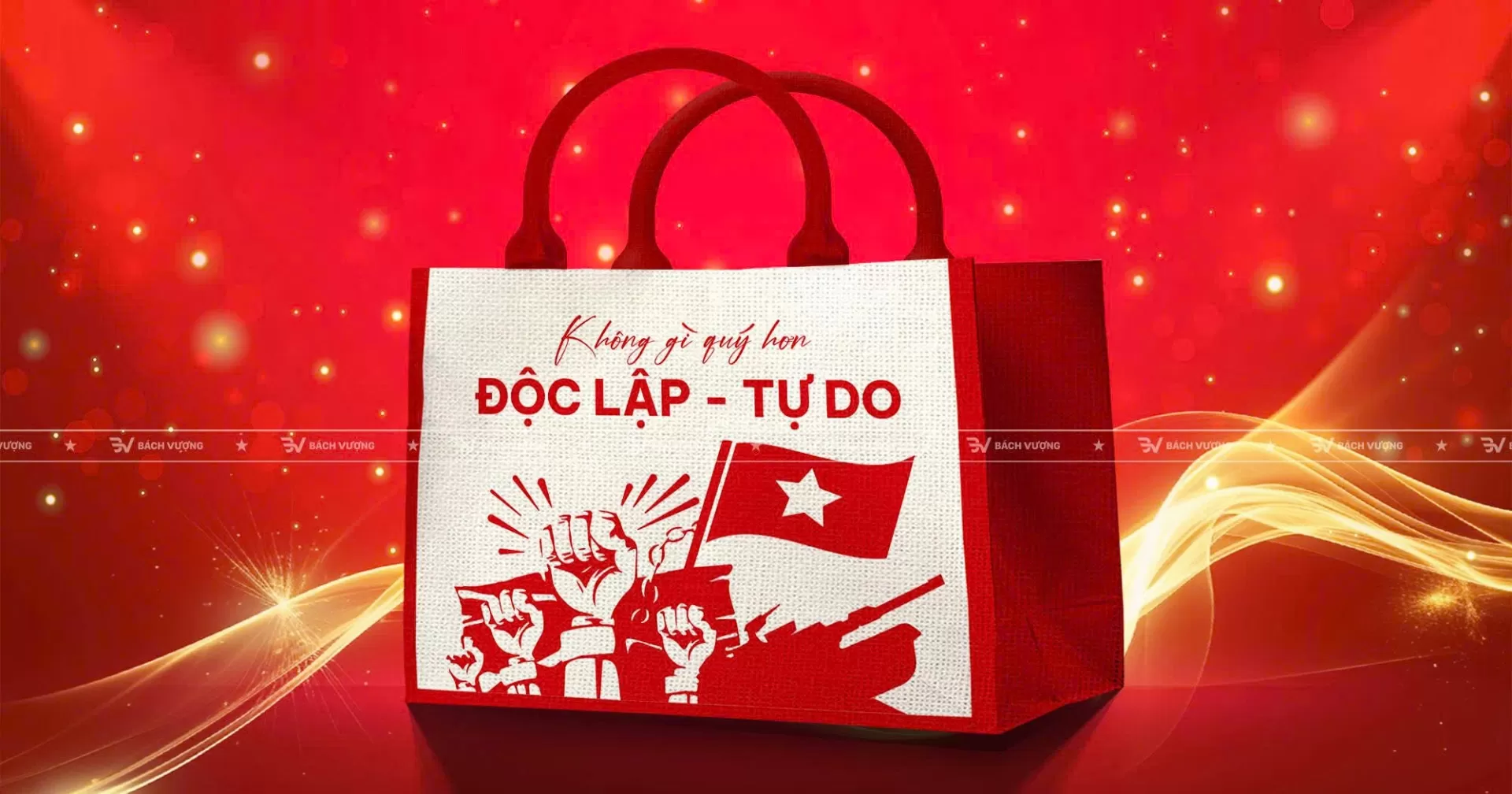 Các mẫu túi vải dịp lễ 30/04-01/05 tại Bách Vượng