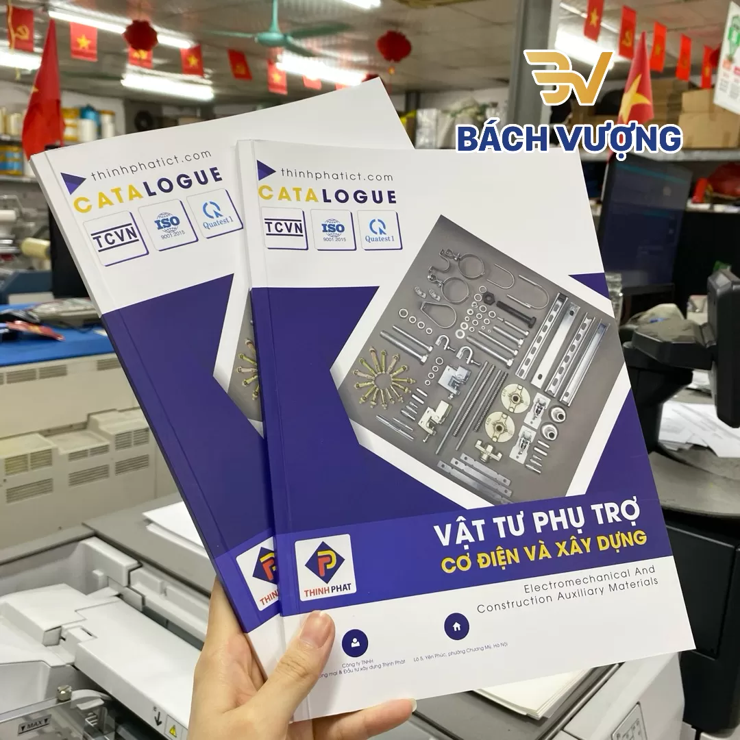 Mẫu in catalogue sản phẩm vật tư phụ trợ cơ điện, x&acirc;y dựng 