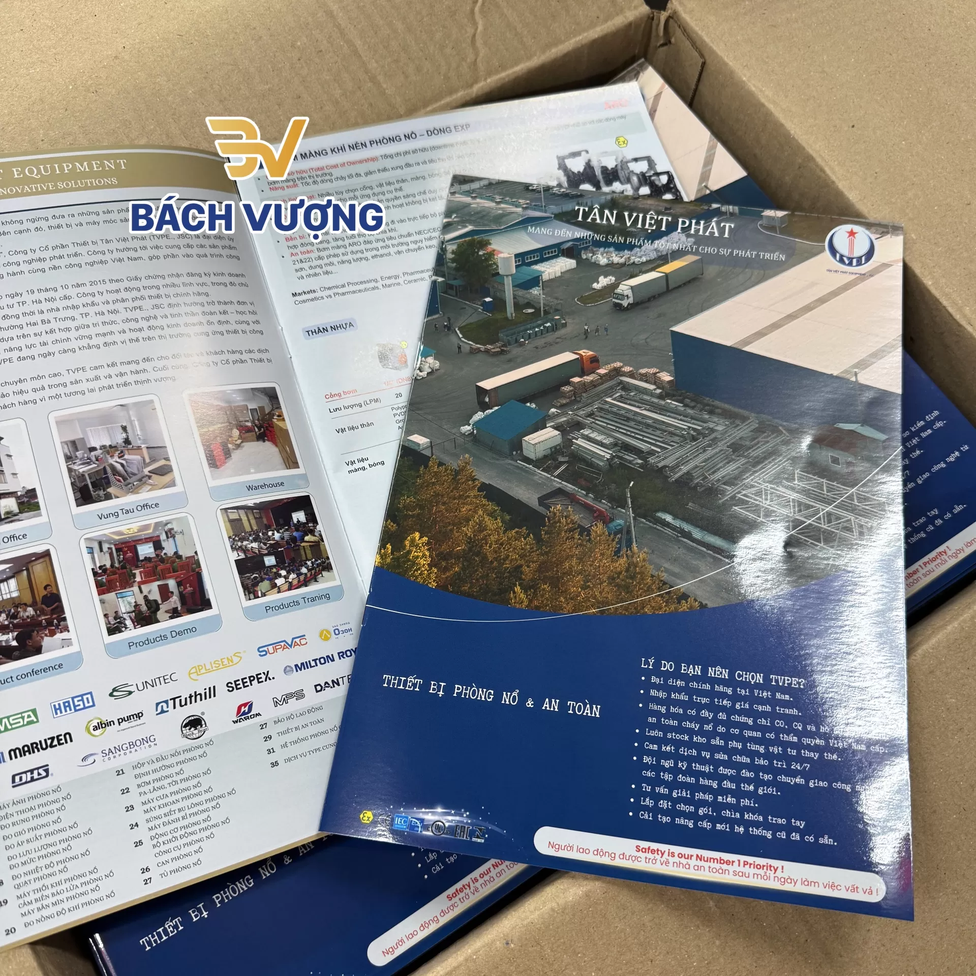 Mẫu in catalogue sản phẩm thiết bị ph&ograve;ng nổ
