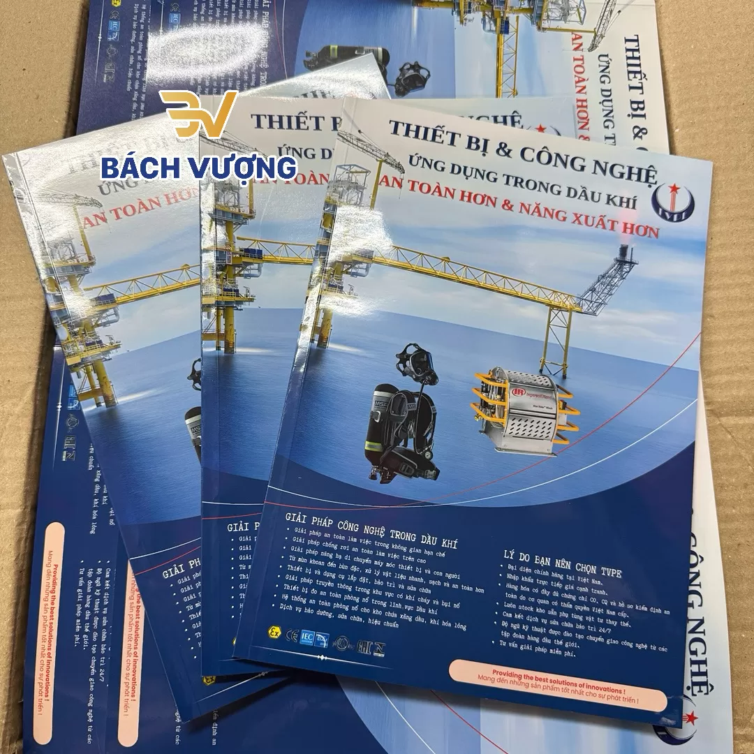 Mẫu in catalogue thiết bị dầu kh&iacute; 