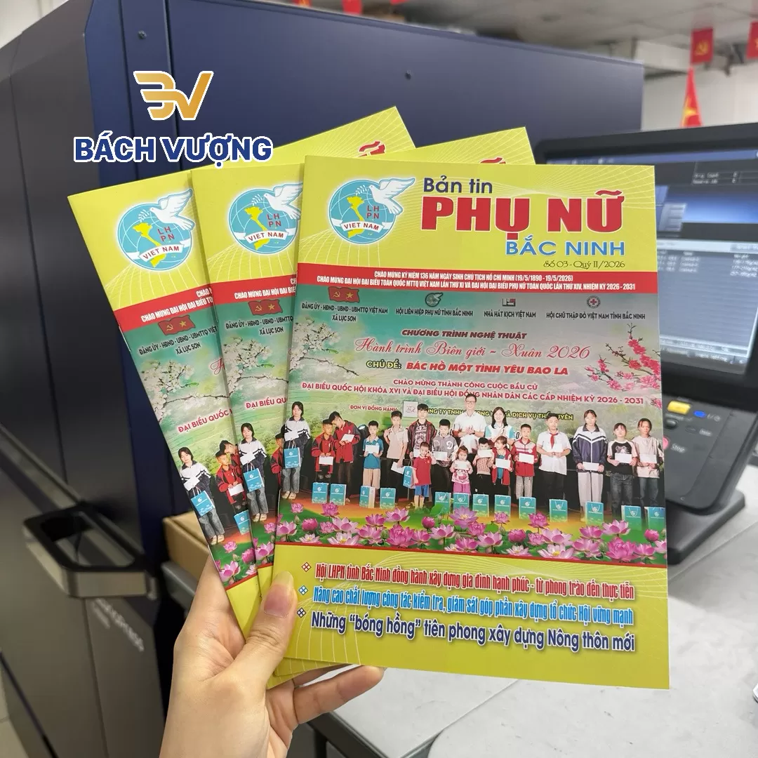 Mẫu in catalogue dạng bản tin 