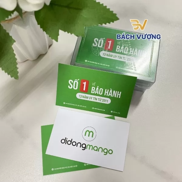 danh thiếp kết hợp yếu tố thể hiện năng lực của doanh nghiệp