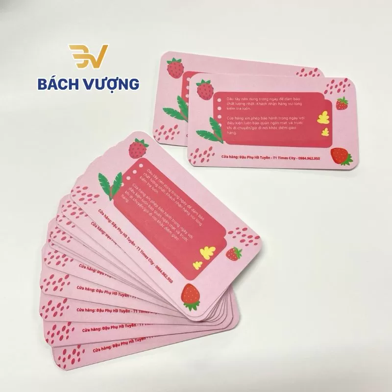 Dịch vụ in card visit chuyên nghiệp tại Bách Vượng