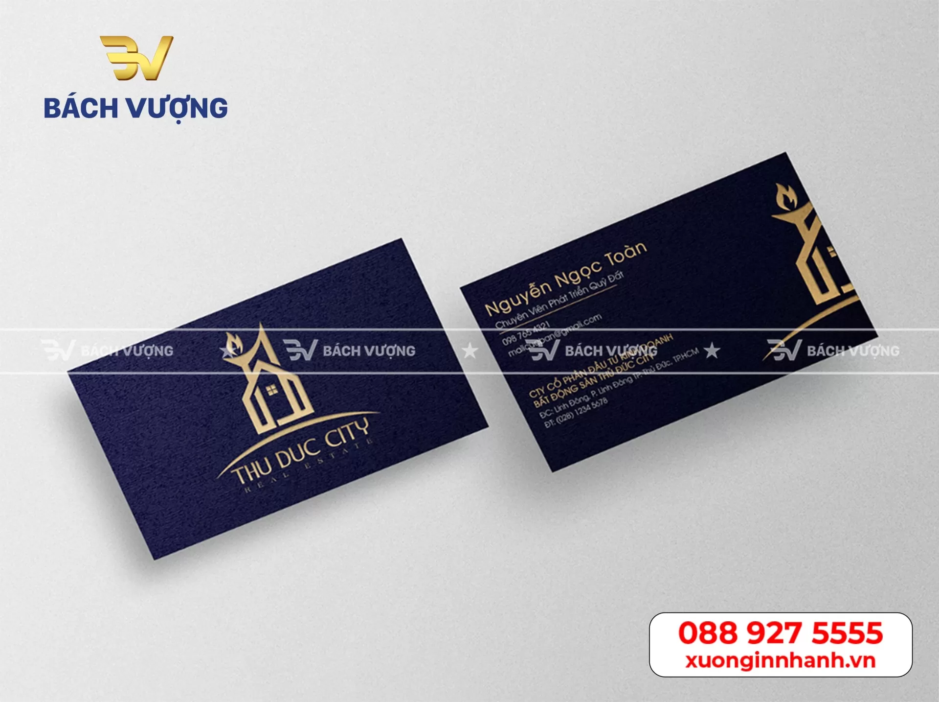 Mẫu danh thiếp cao cấp, sang trọng tại B&aacute;ch Vượng